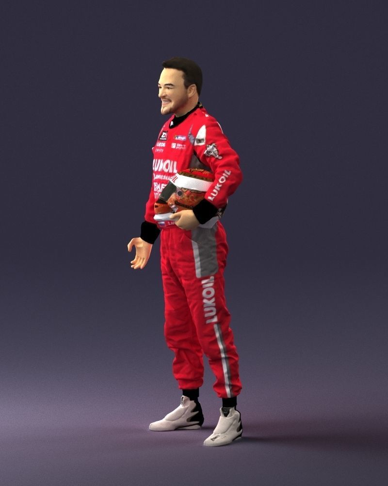 Male rider in the red overall 0276 3D model_27