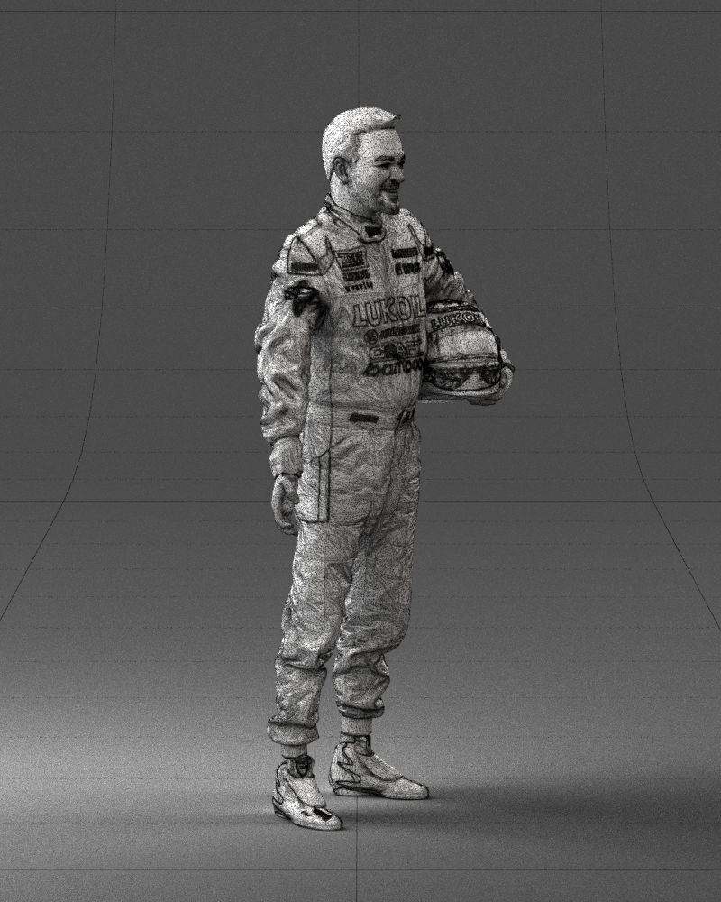 Male rider in the red overall 0276 3D model_11