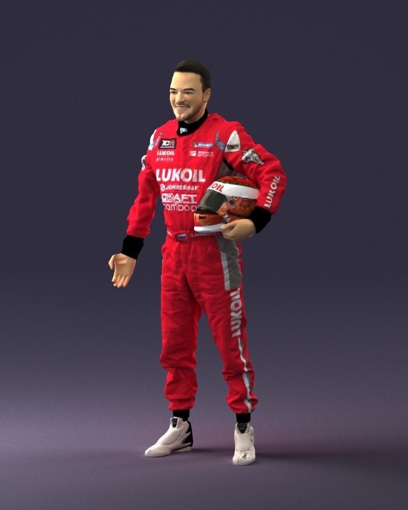 Male rider in the red overall 0276 3D model_30