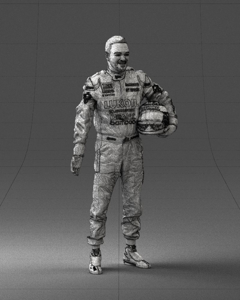 Male rider in the red overall 0276 3D model_8