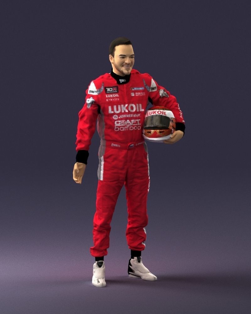 Male rider in the red overall 0276 3D model_6