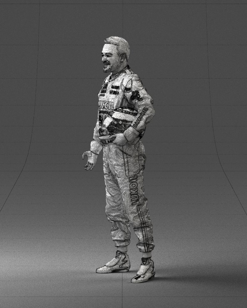 Male rider in the red overall 0276 3D model_29
