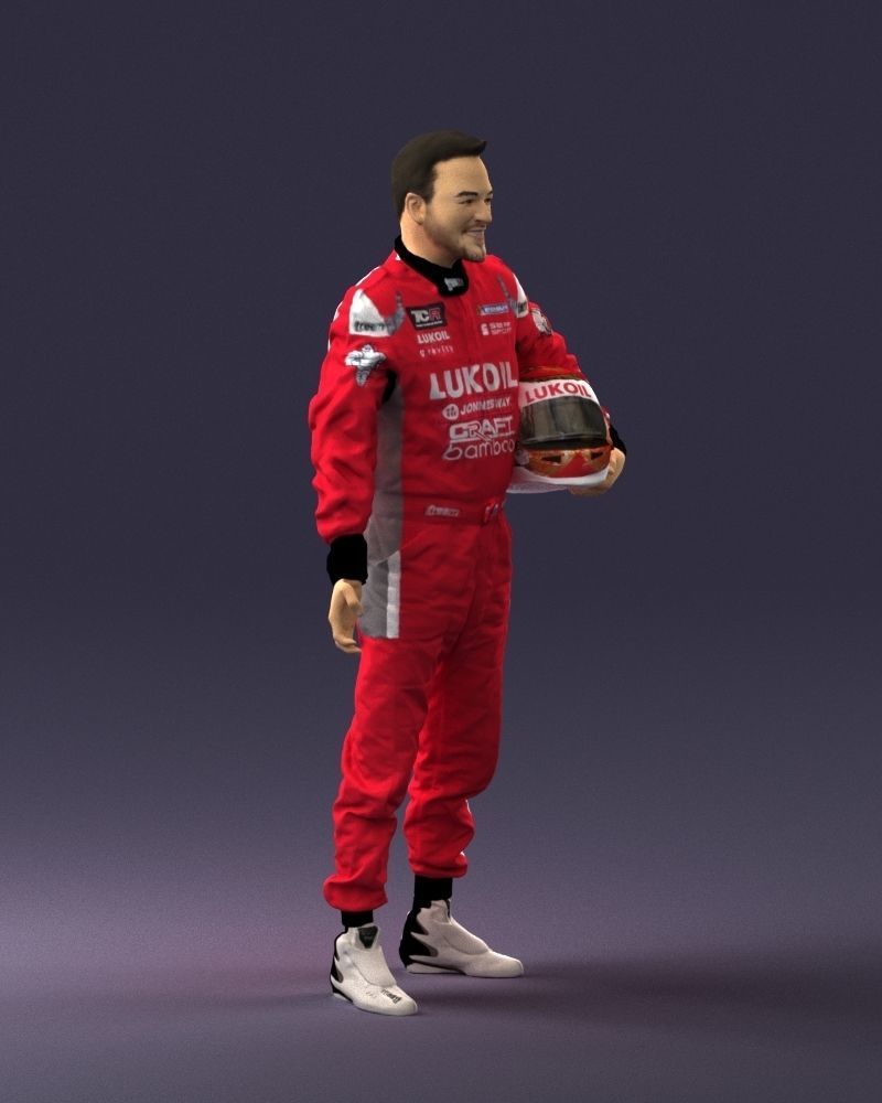 Male rider in the red overall 0276 3D model_9