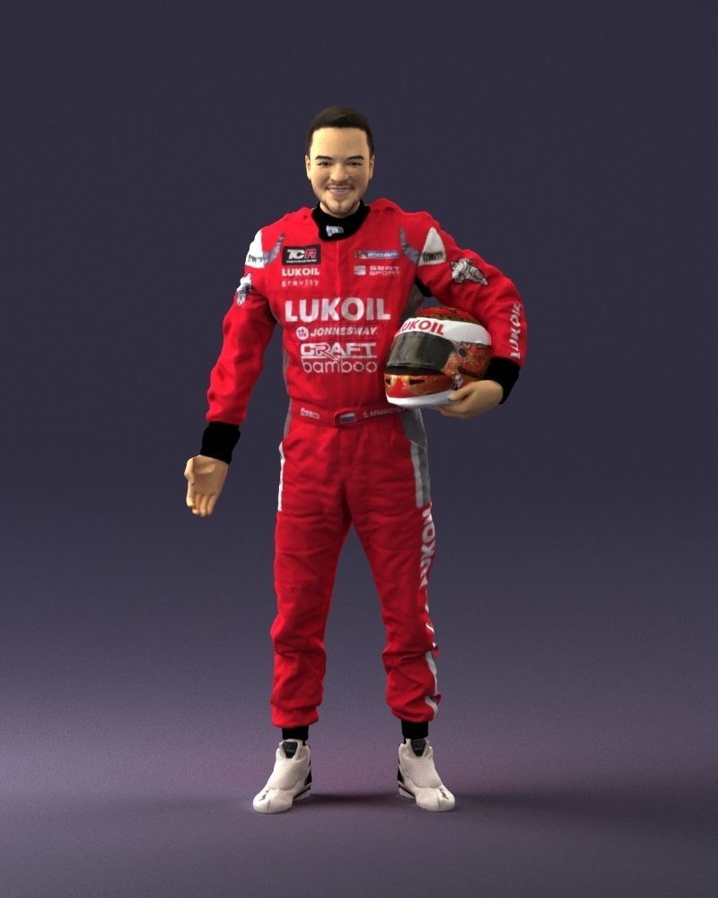 Male rider in the red overall 0276 3D model_36