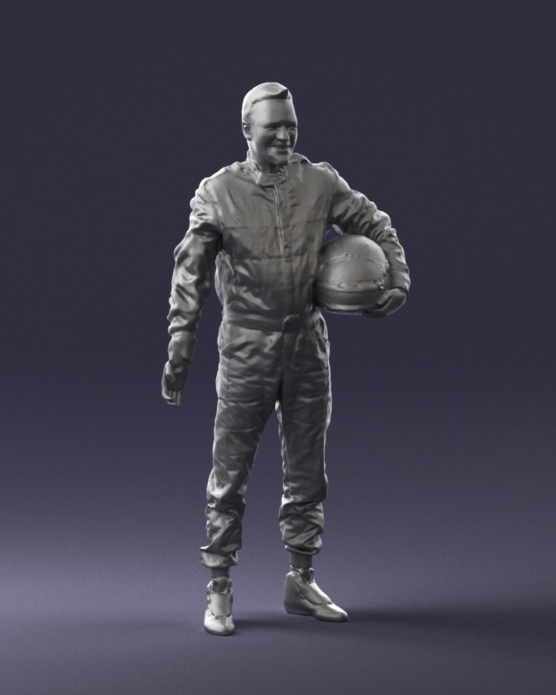 Male rider in the red overall 0276 3D model_7