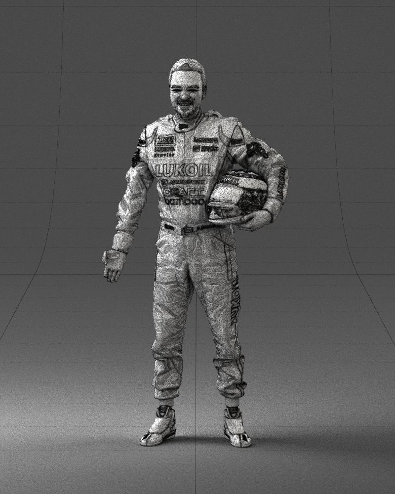 Male rider in the red overall 0276 3D model_35