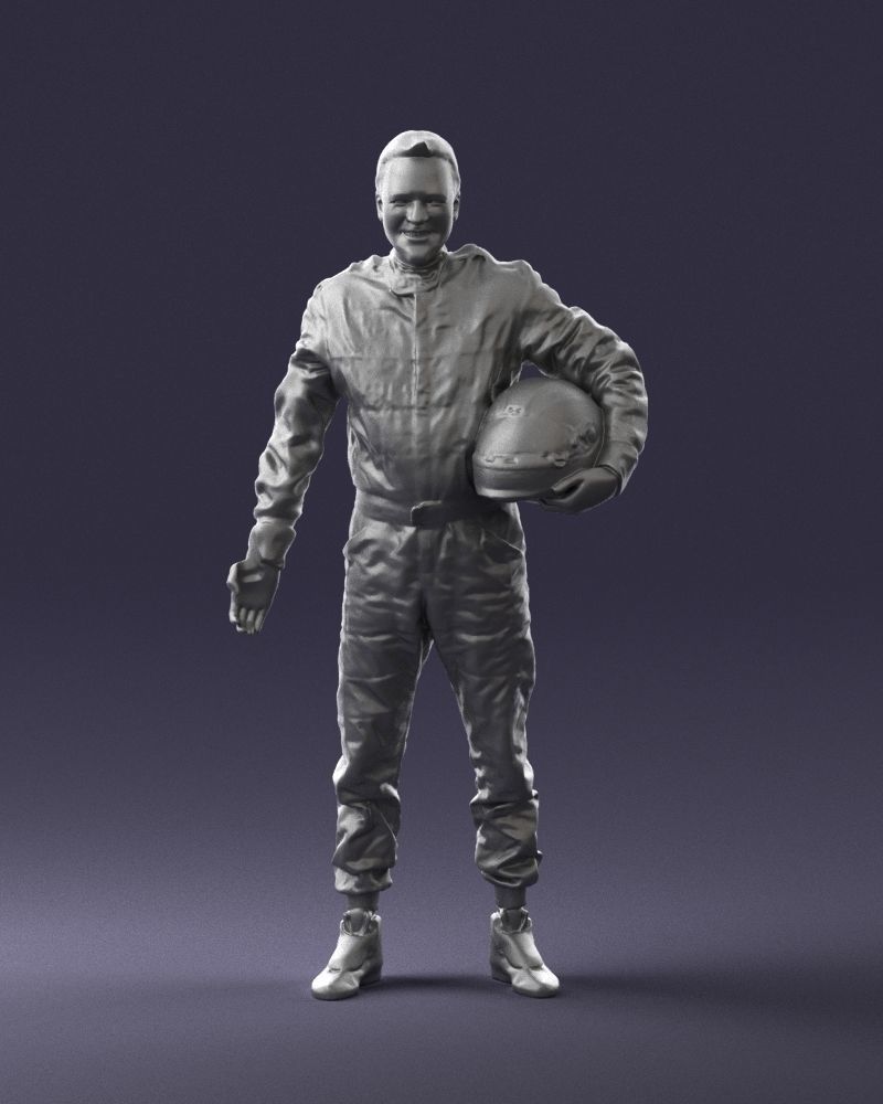 Male rider in the red overall 0276 3D model_1