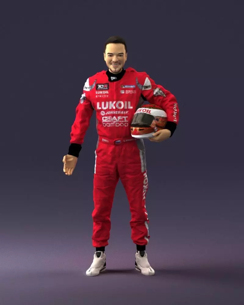 Male rider in the red overall 0276 3D model_0