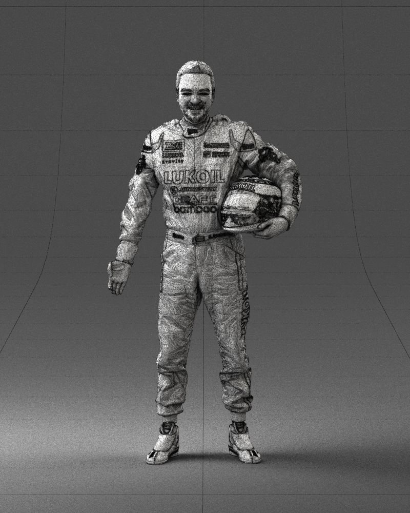 Male rider in the red overall 0276 3D model_38