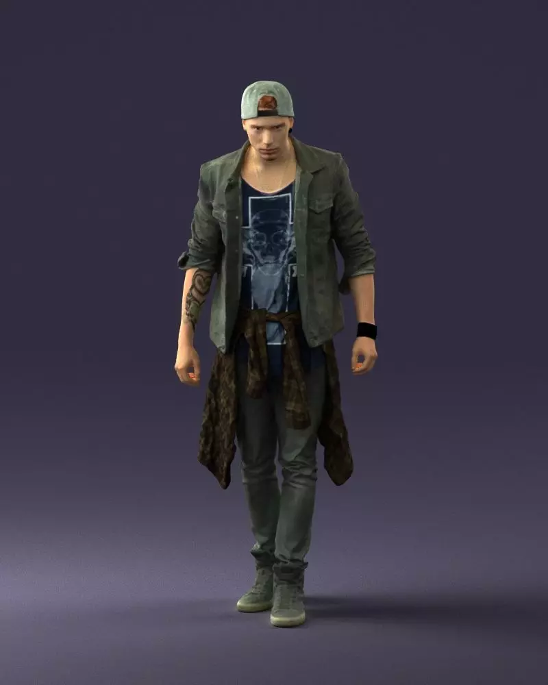 Man in jeans 1053 3D model_0