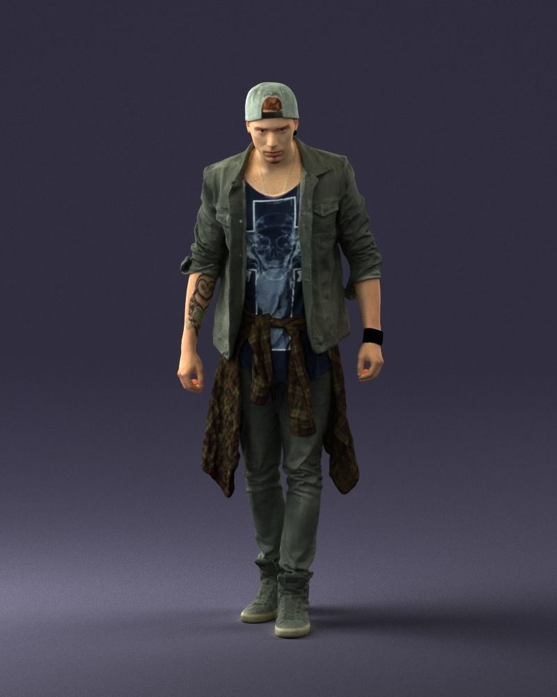 Man in jeans 1053 3D model_36