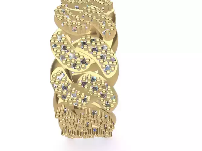 DIAMOND CUBAN LINK CHAIN STL VERIFIED 3D print model