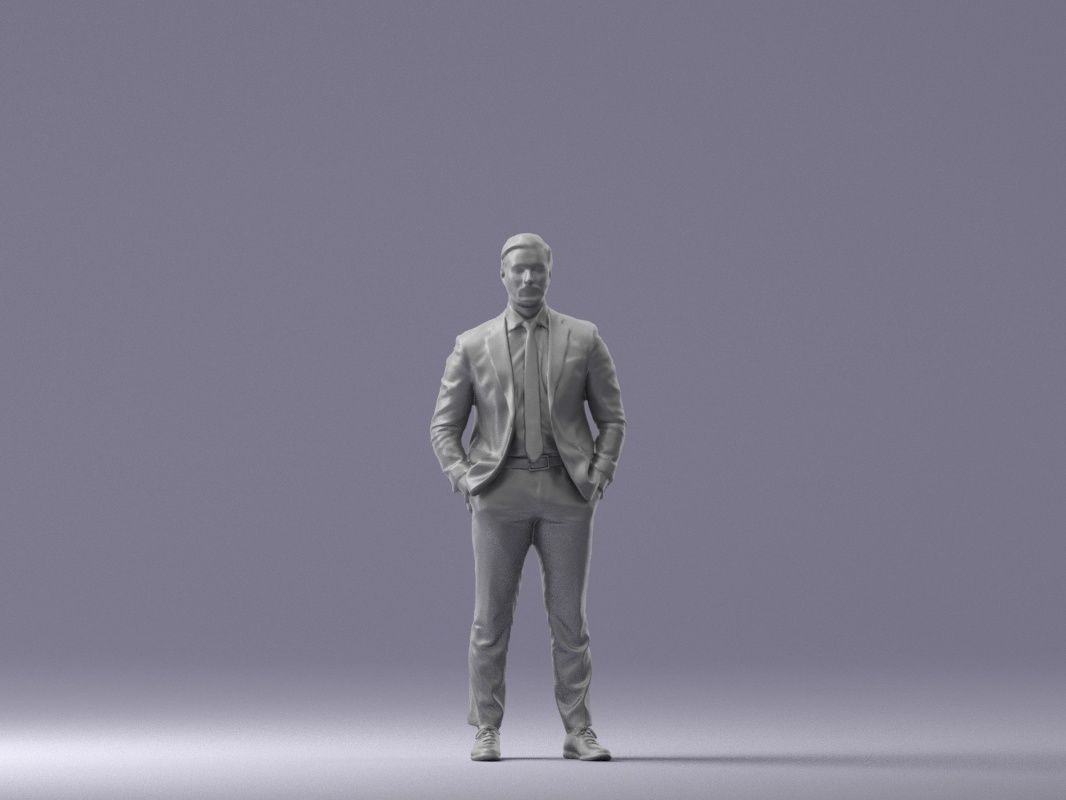man in red gray quads suit 1066 3D model_23