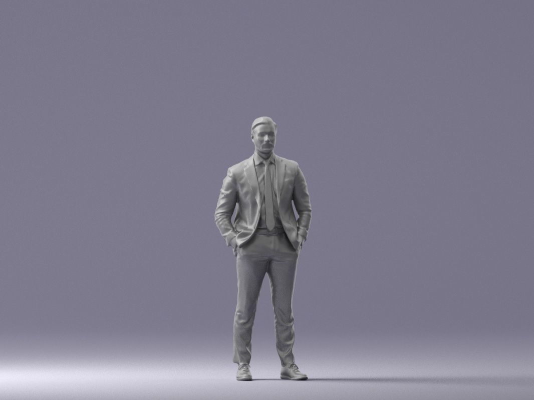 man in red gray quads suit 1066 3D model_13