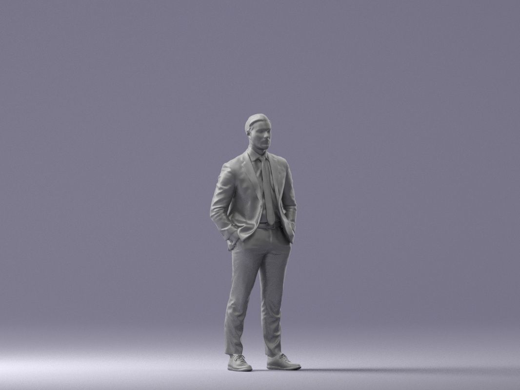 man in red gray quads suit 1066 3D model_14