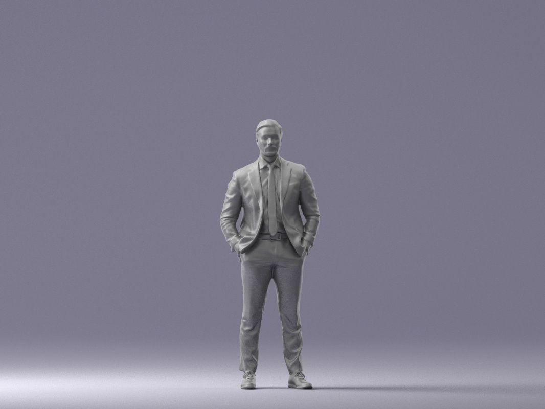 man in red gray quads suit 1066 3D model_12