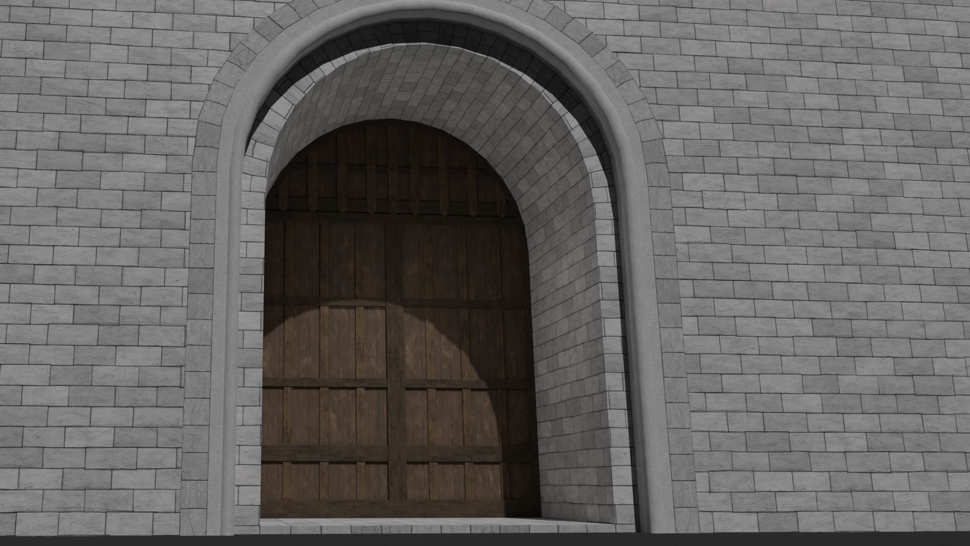 Modular castle walls - 17 pieces with 1 trim sheet texture Low-poly 3D model_16