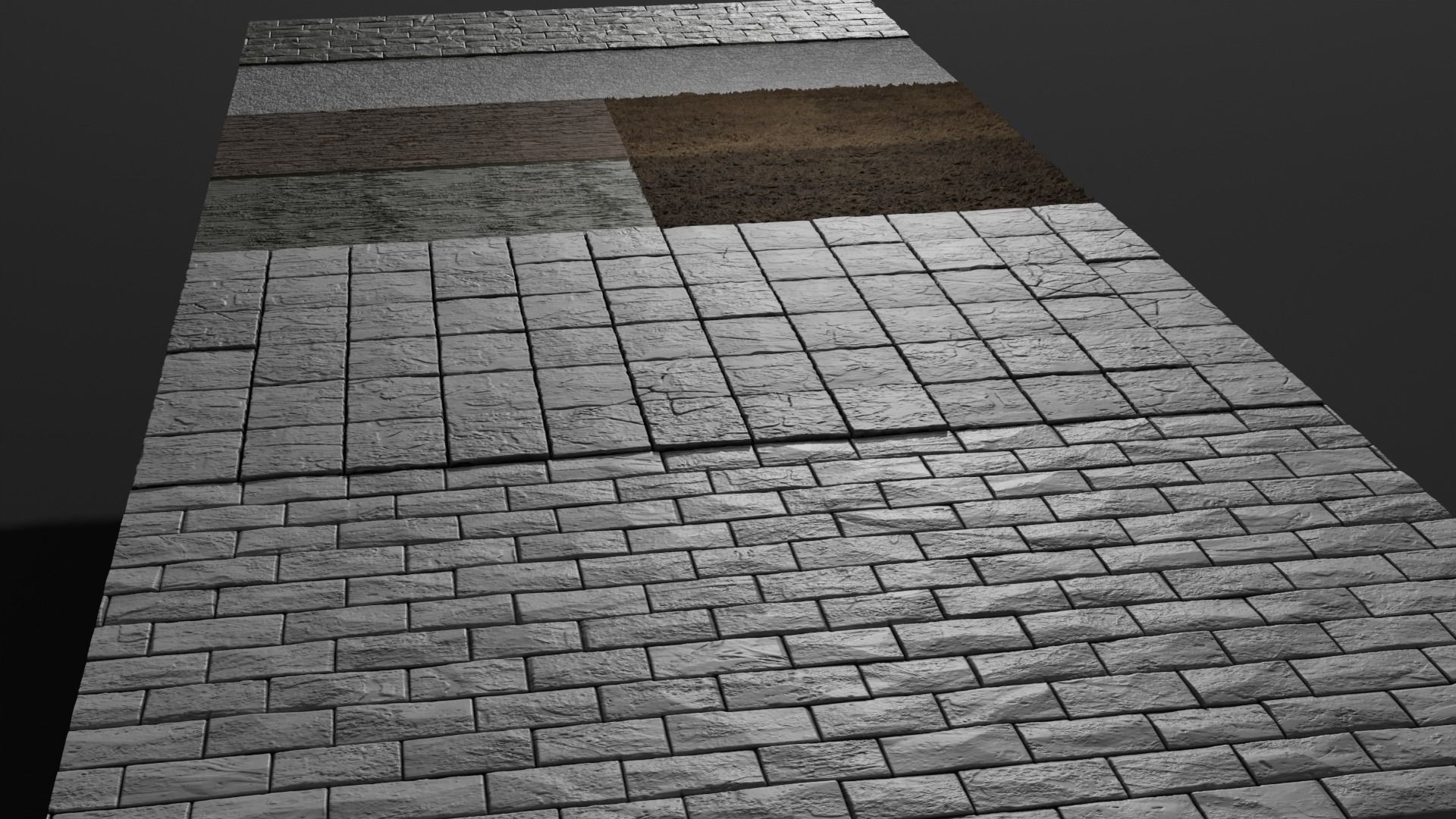 Modular castle walls - 17 pieces with 1 trim sheet texture Low-poly 3D model_12