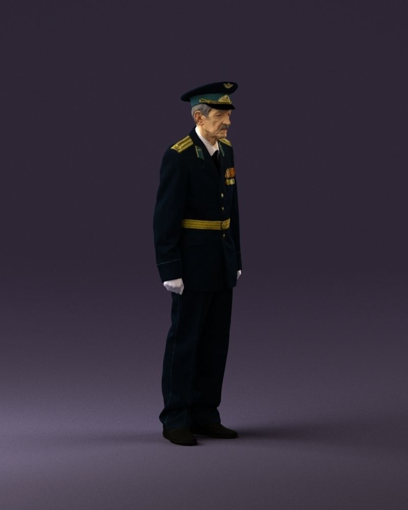 Old man in veteran suit 0915 3D Print Ready 3D print model_15