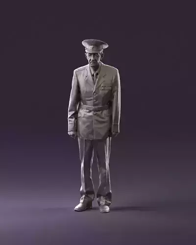 Old man in veteran suit 0915 3D Print Ready
