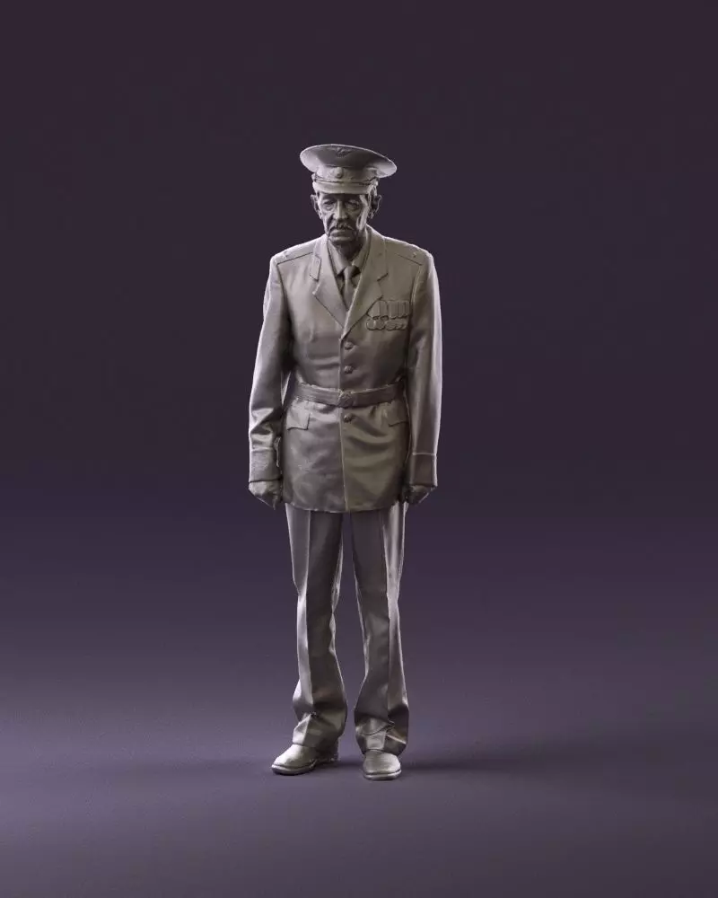 Old man in veteran suit 0915 3D Print Ready 3D print model_0