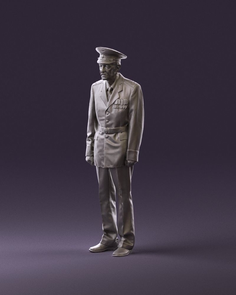 Old man in veteran suit 0915 3D Print Ready 3D print model_10