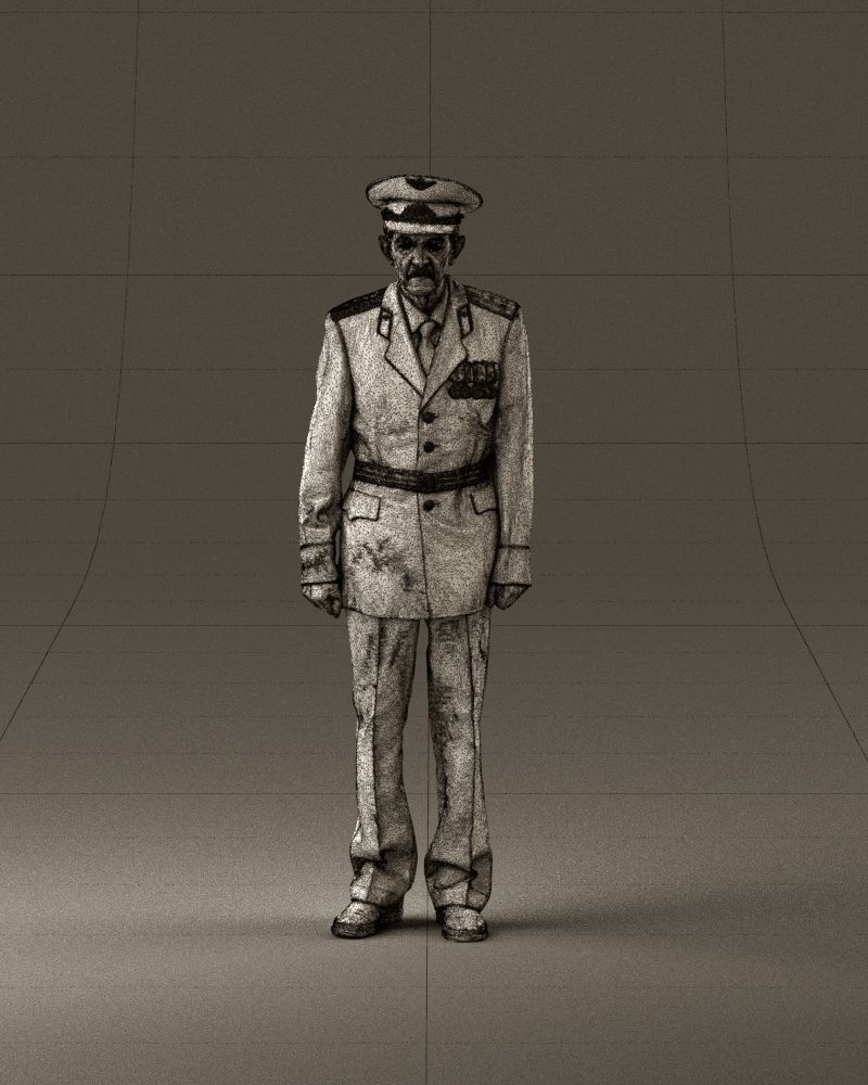Old man in veteran suit 0915 3D Print Ready 3D print model_25