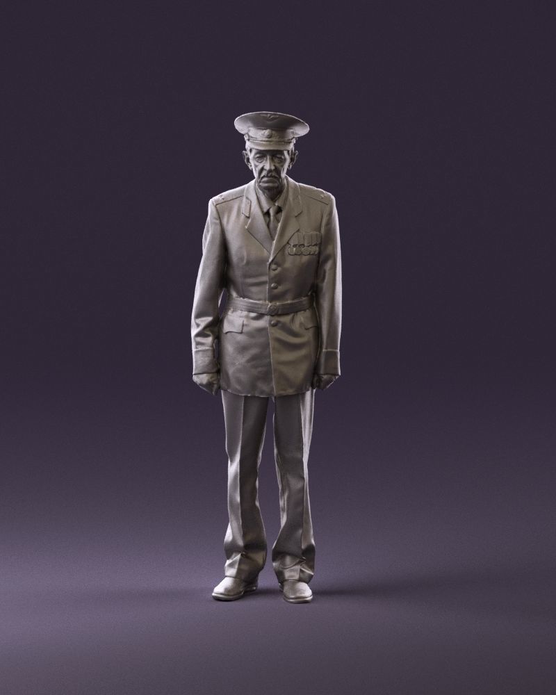 Old man in veteran suit 0915 3D Print Ready 3D print model_1