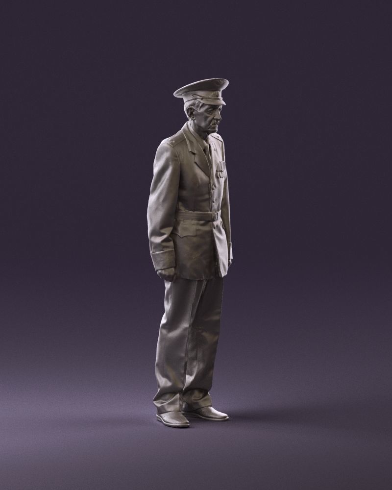 Old man in veteran suit 0915 3D Print Ready 3D print model_3