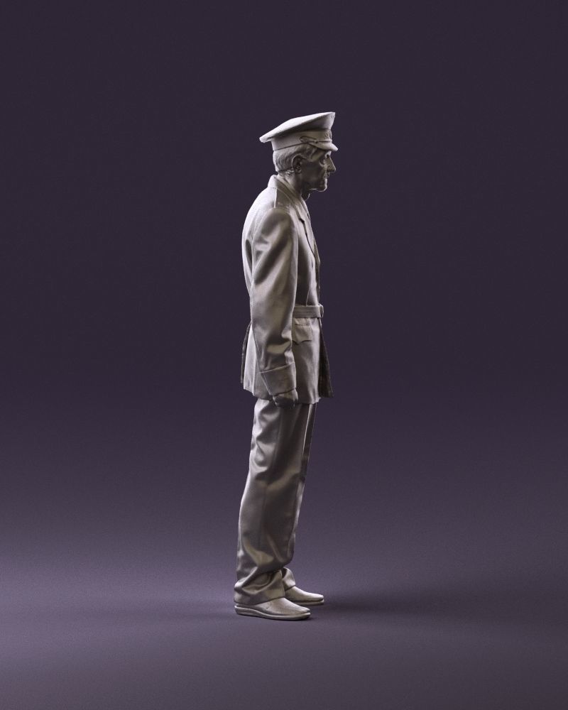 Old man in veteran suit 0915 3D Print Ready 3D print model_4