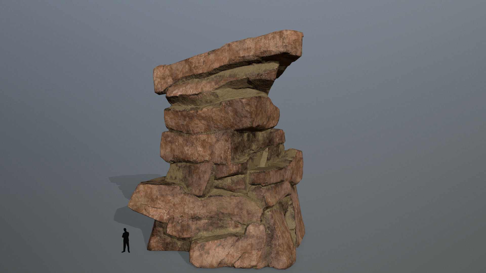 desert rocks Low-poly 3D model_1