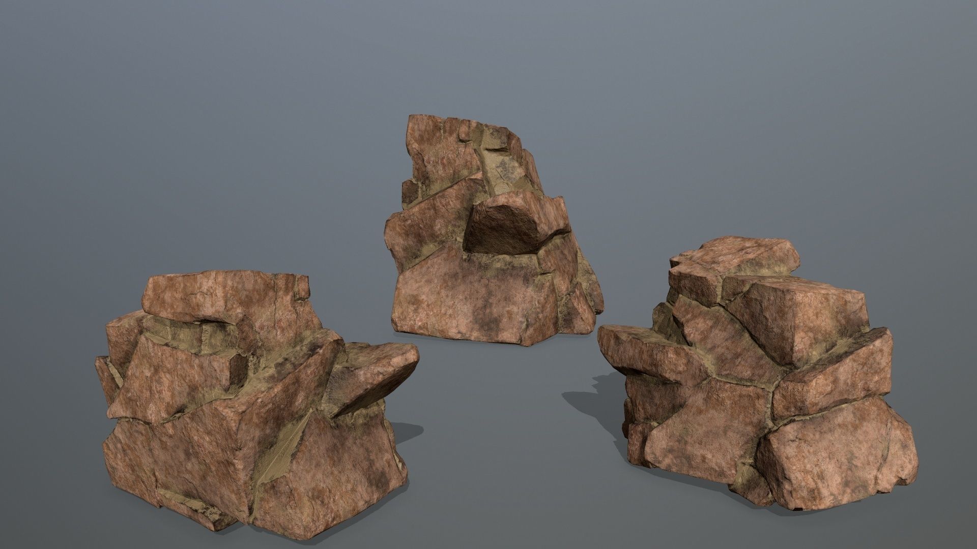 desert rocks Low-poly 3D model_14