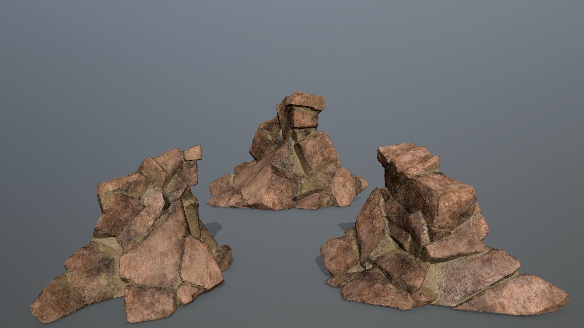 desert rocks Low-poly 3D model_17