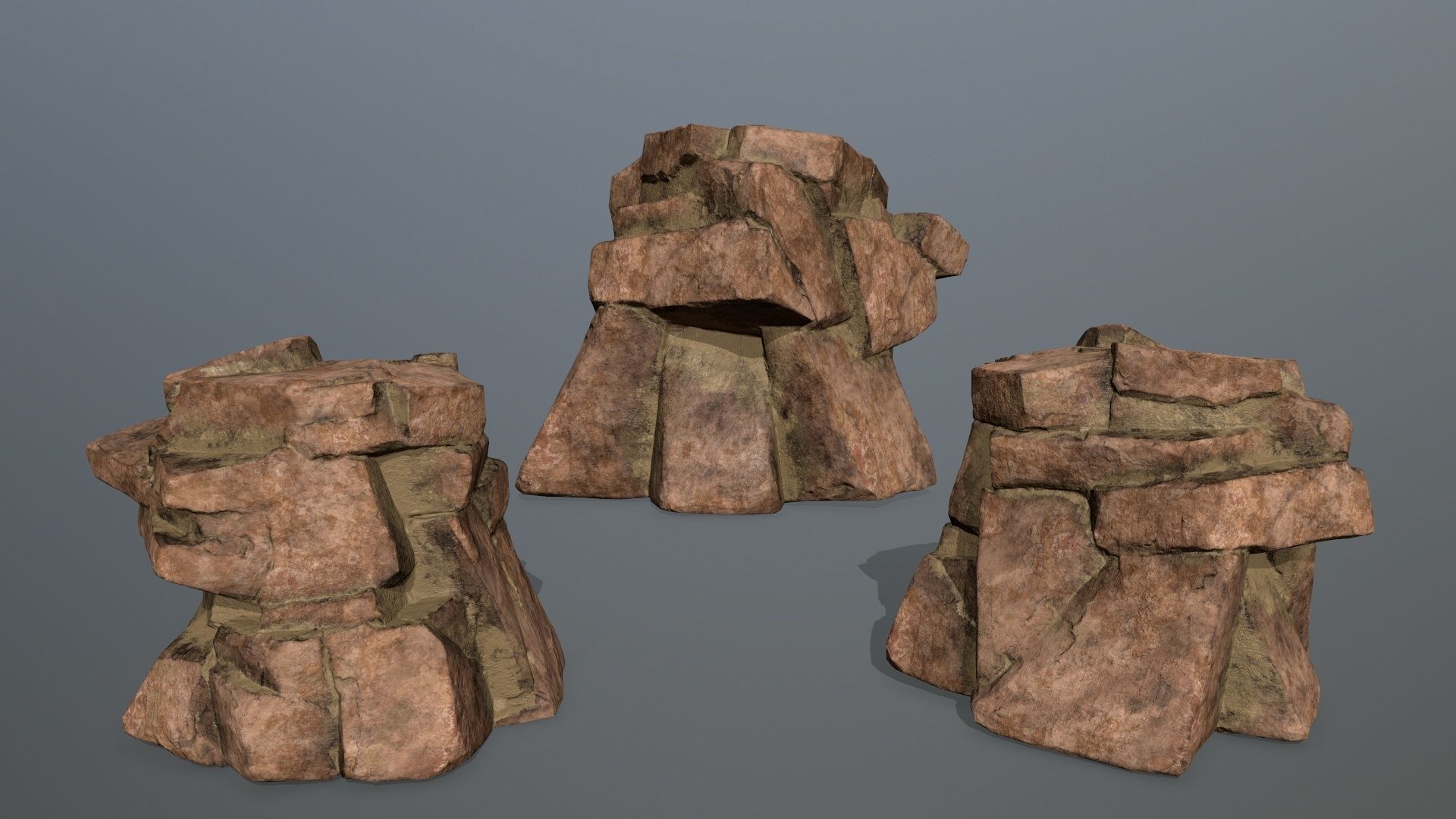 desert rocks Low-poly 3D model_15