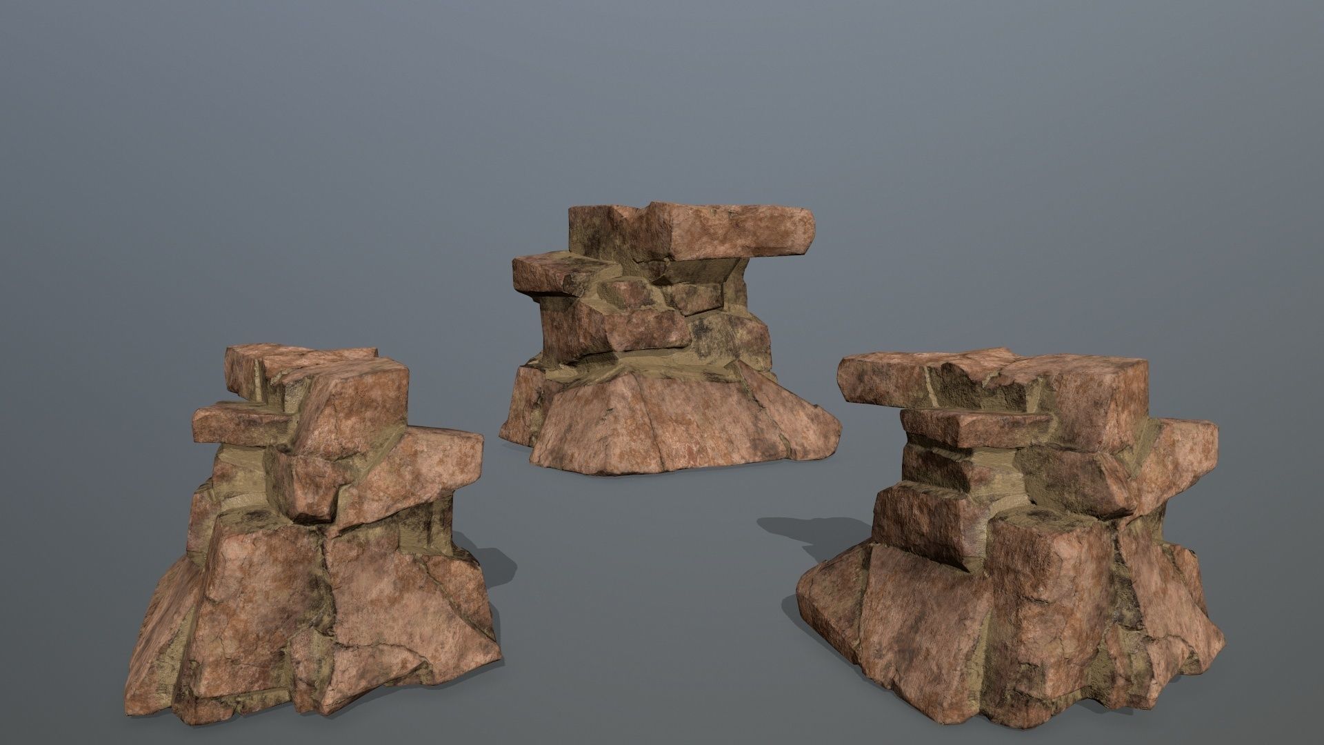 desert rocks Low-poly 3D model_12