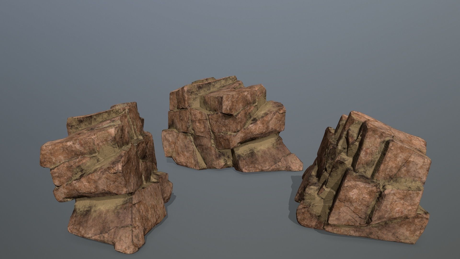 desert rocks Low-poly 3D model_16
