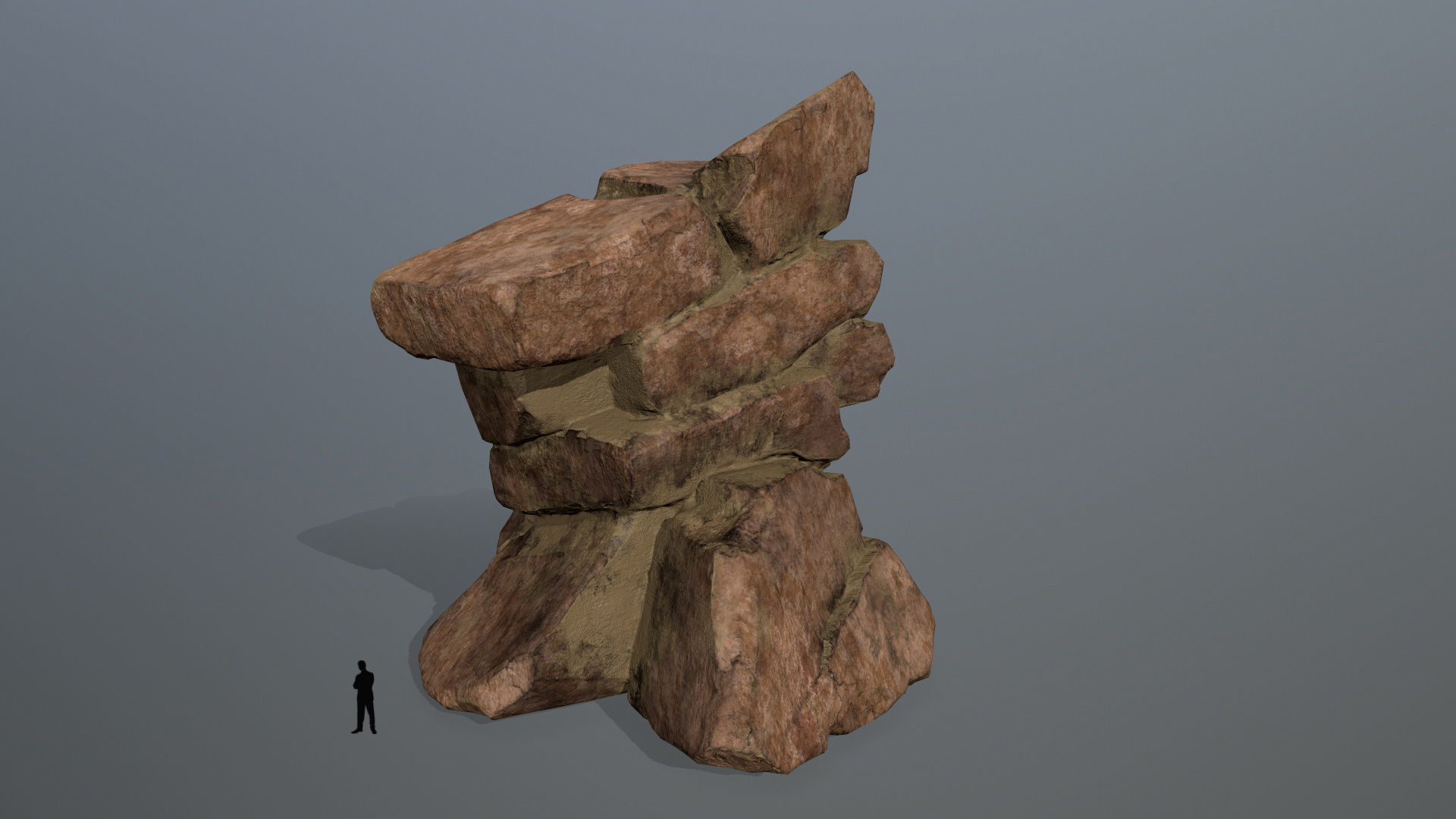 desert rocks Low-poly 3D model_3