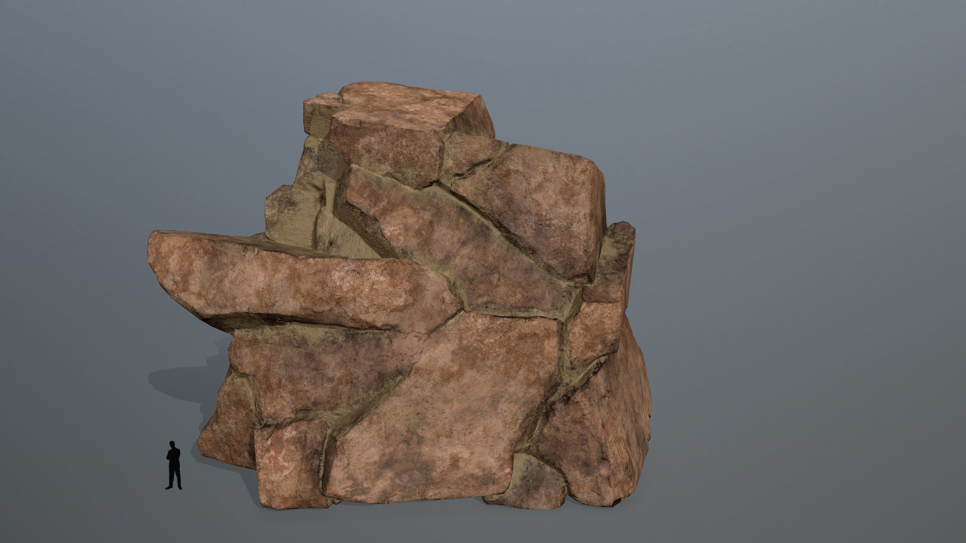 desert rocks Low-poly 3D model_4