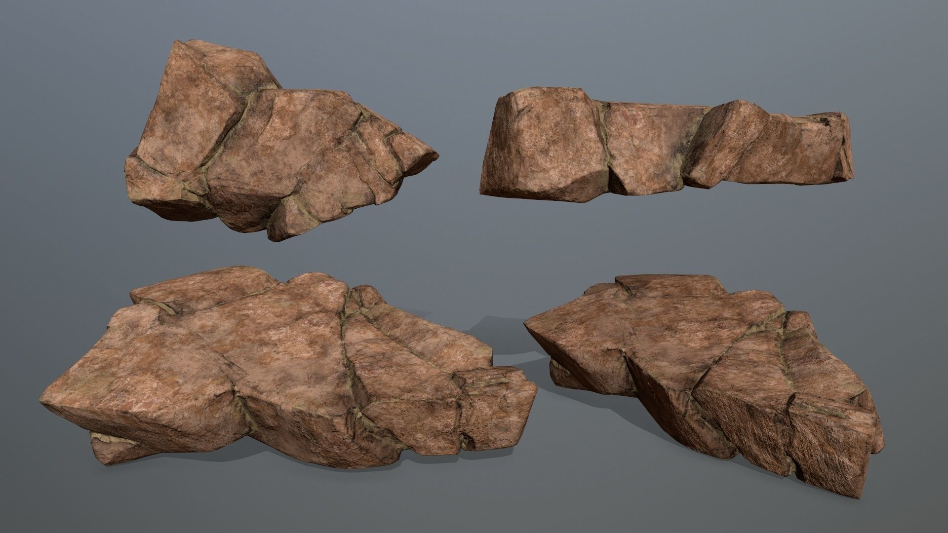 desert rocks Low-poly 3D model_18