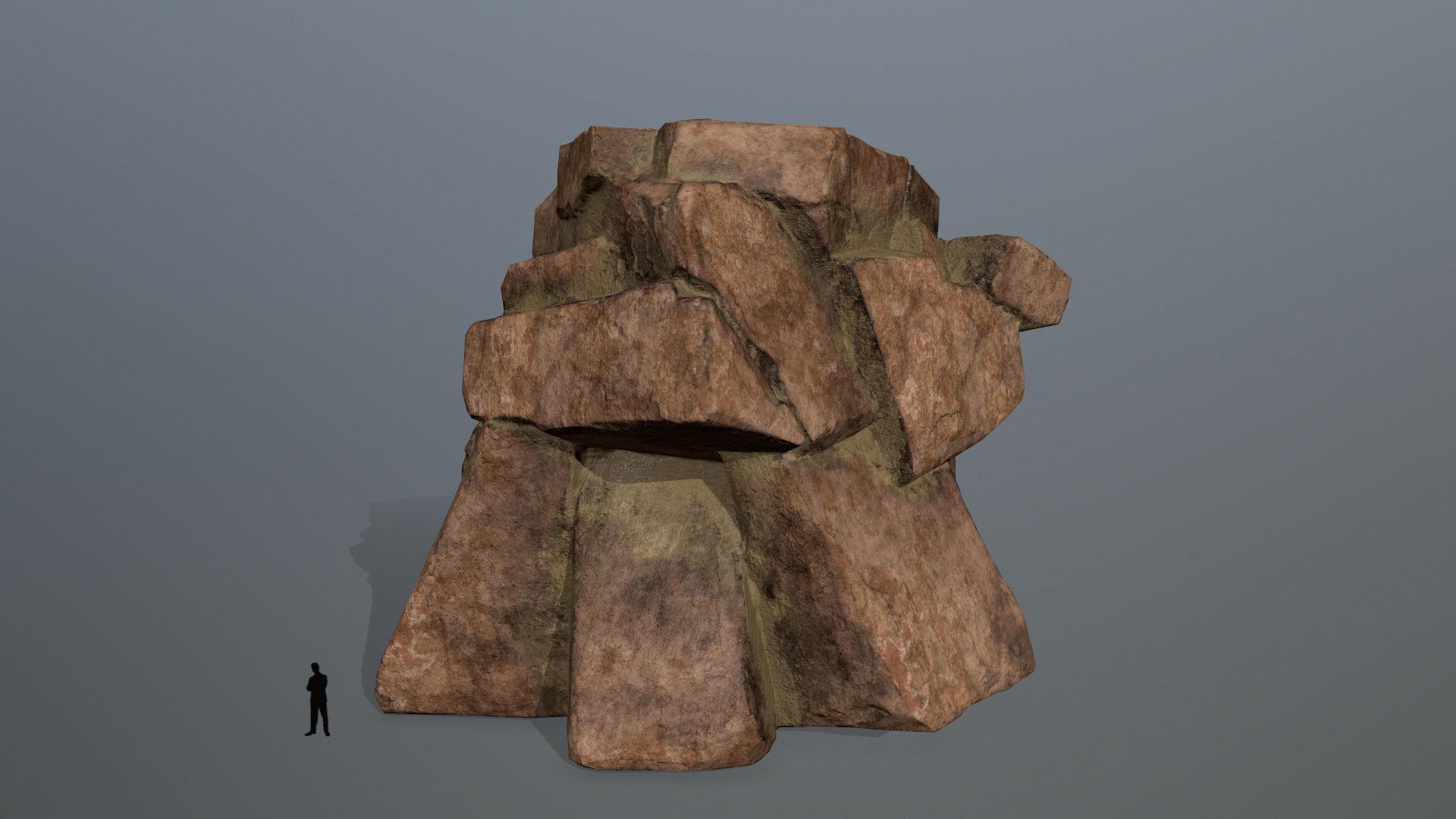 desert rocks Low-poly 3D model_5
