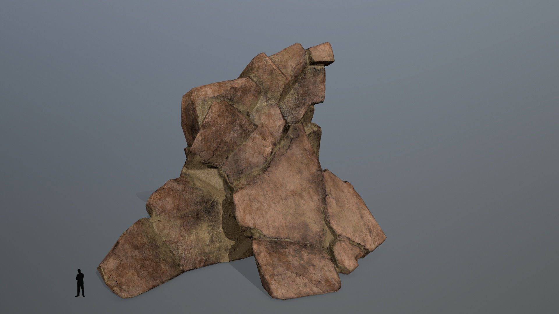 desert rocks Low-poly 3D model_6