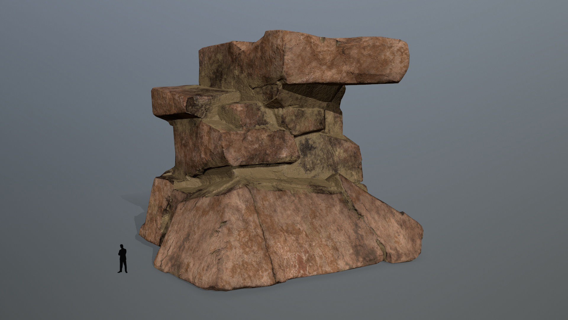 desert rocks Low-poly 3D model_2