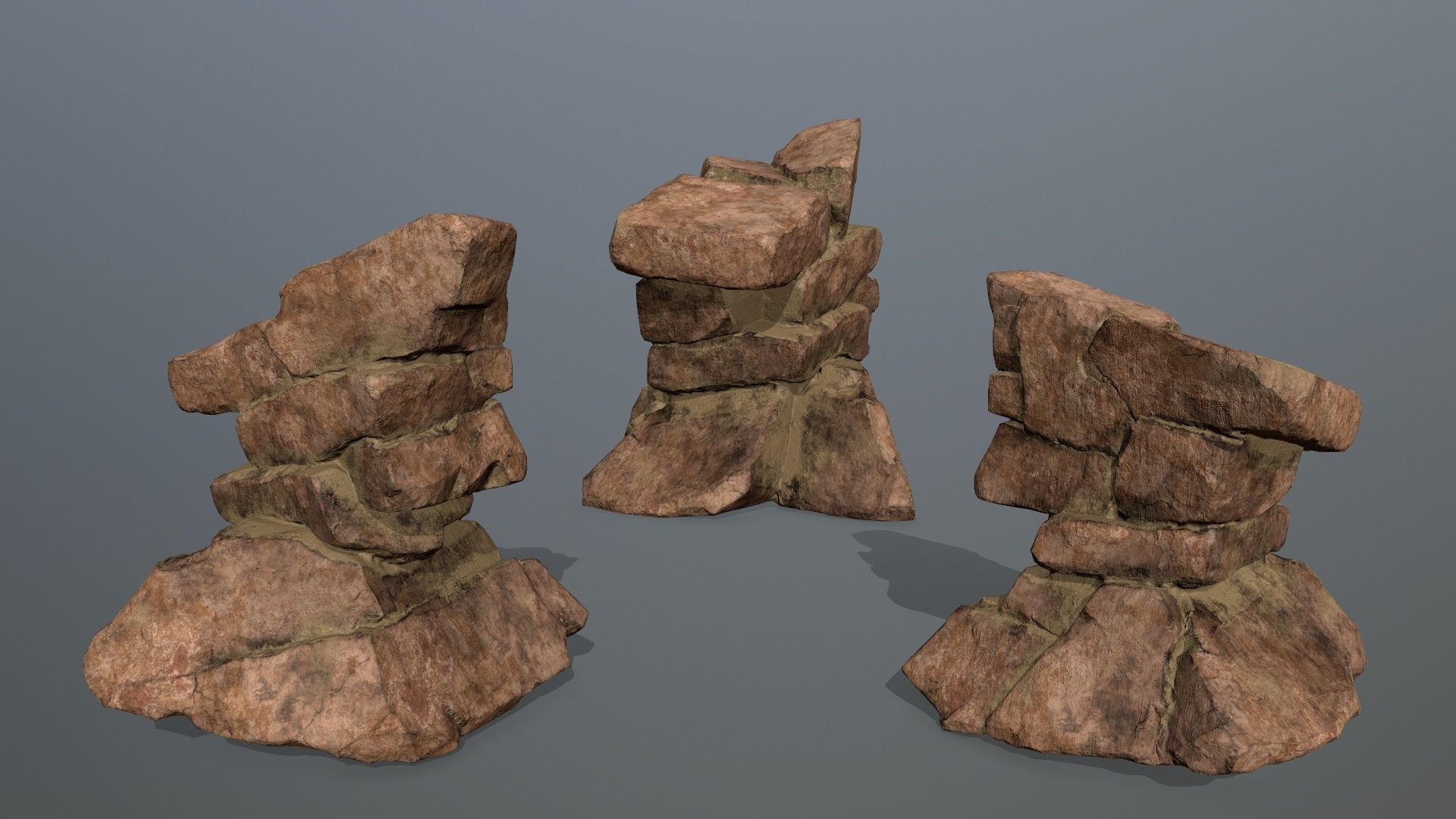 desert rocks Low-poly 3D model_13