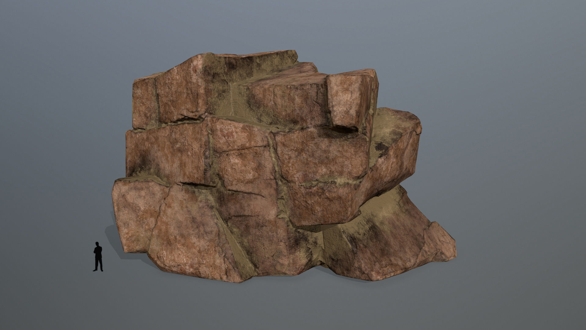 desert rocks Low-poly 3D model_9