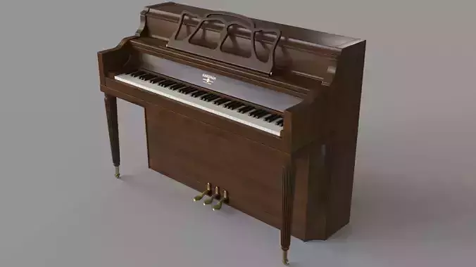 Hardman Vintage Traditional Walnut Console Piano