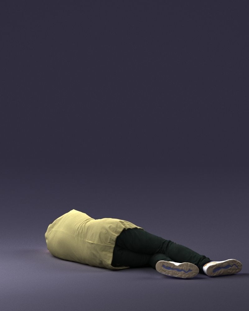 Lying man 0127 3D model_15