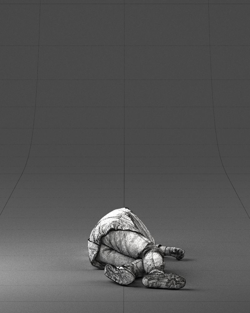 Lying man 0127 3D model_14
