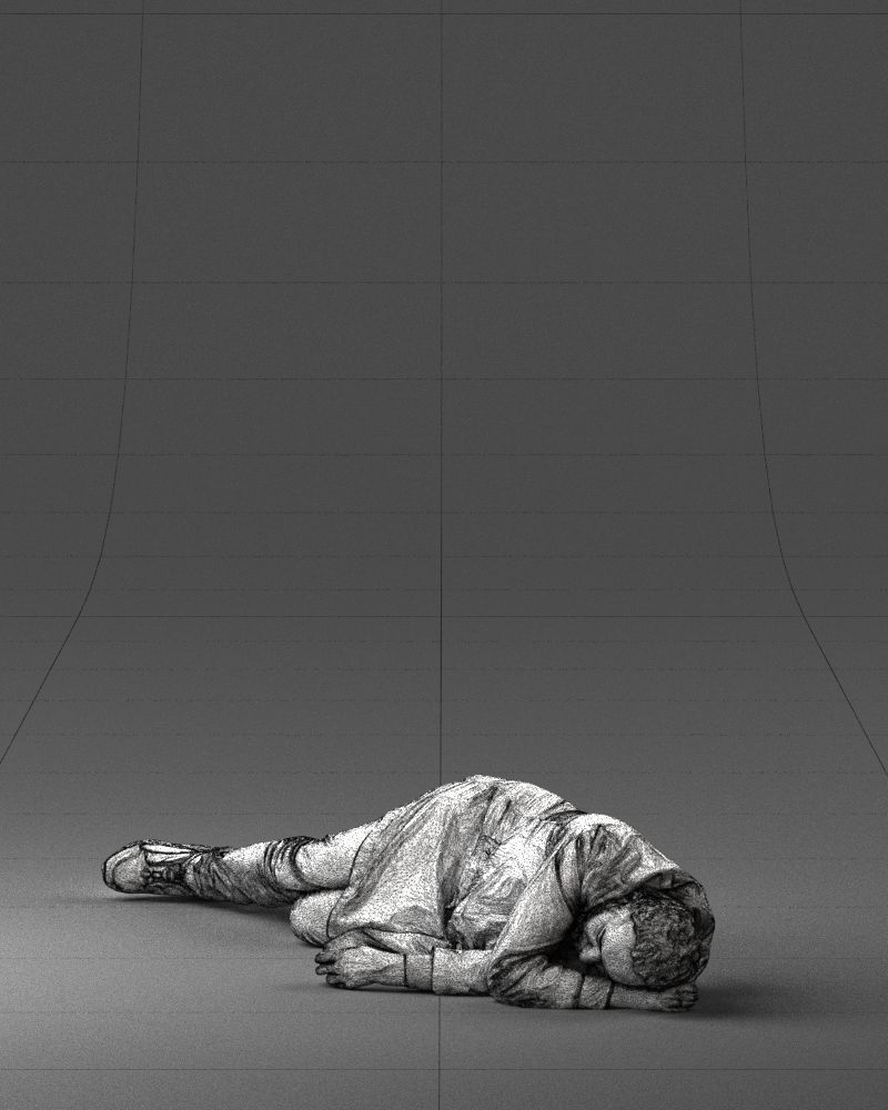 Lying man 0127 3D model_29