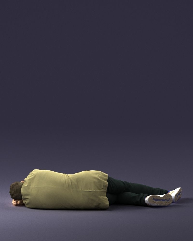 Lying man 0127 3D model_18