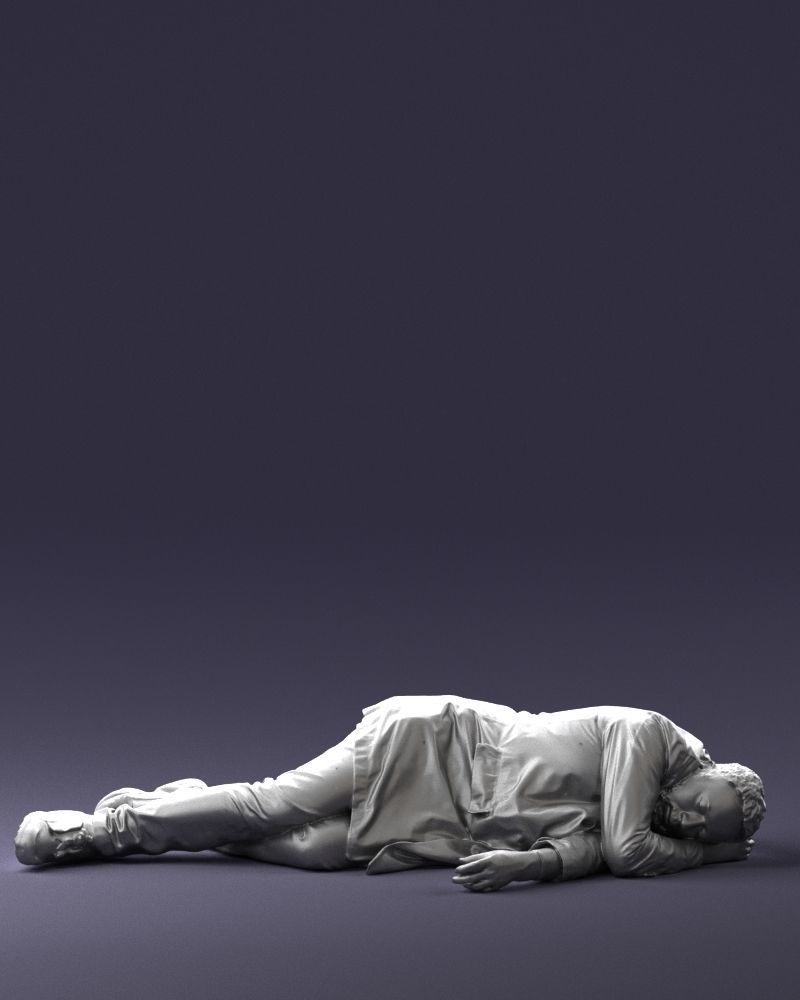 Lying man 0127 3D model_34